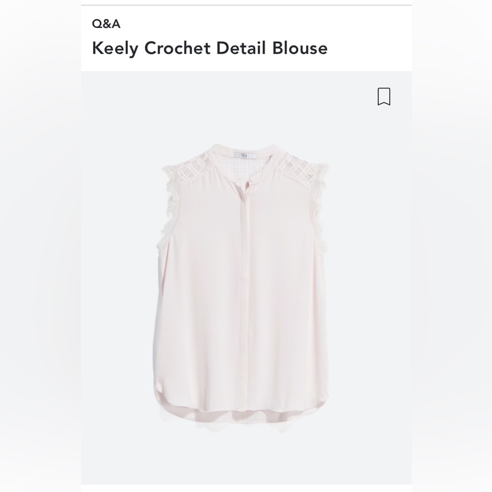 🔥stitch fix exclusive🔥Q&A keeled crochet detail blouse